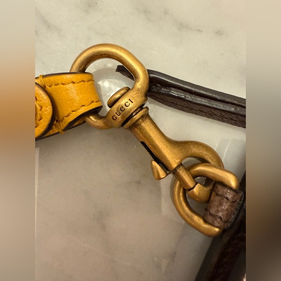 Gucci GG Supreme Monogram Neo Vintage Zip Wristlet Pouch Beige New Acero Crop - Picture 4 of 16